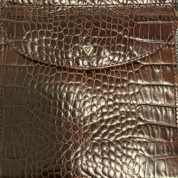 Brighton Black and Brown Croc-Embossed Laptop Bag - Picture 4 of 16